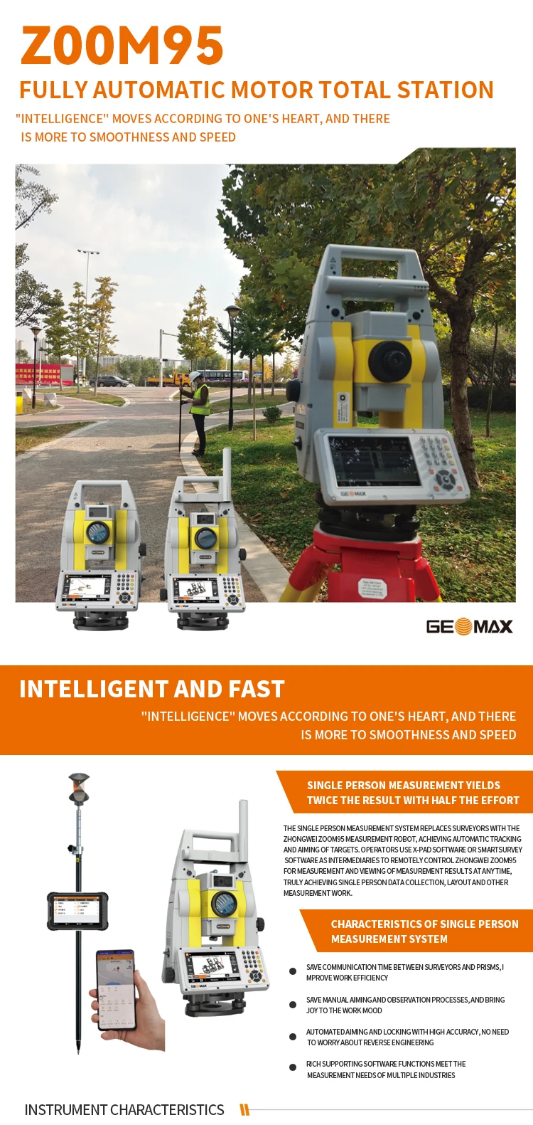 GeoMax stasiun survei tangan kedua, instrumen survei kualitas tinggi stasiun baterai total