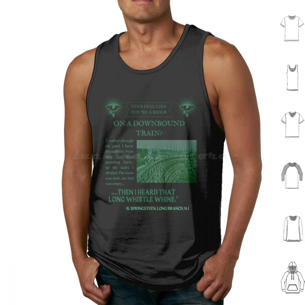 Downbound Train Vintage Newspaper Lyric Design Tank Tops Print Cotton Downbound Train Lyrics Vintage Aesthetic