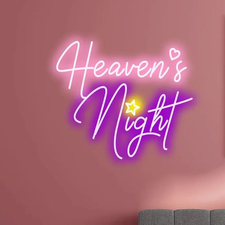 Custom HEAVENS NIGHT Silent Hill - LED Neon Sign, Wedding Shop Store Home Bar Wall Decor,Outdoor Sign,Neon Art, Patio Signs,Busi