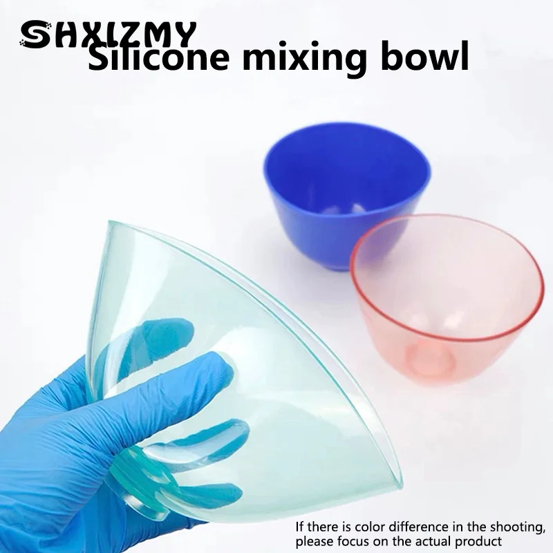 Dental Tool Materials Plaster Mixing Bowl Transparent Leather Colored Plastic Bowl Soft Rubber Bowl For Mixing Plaster