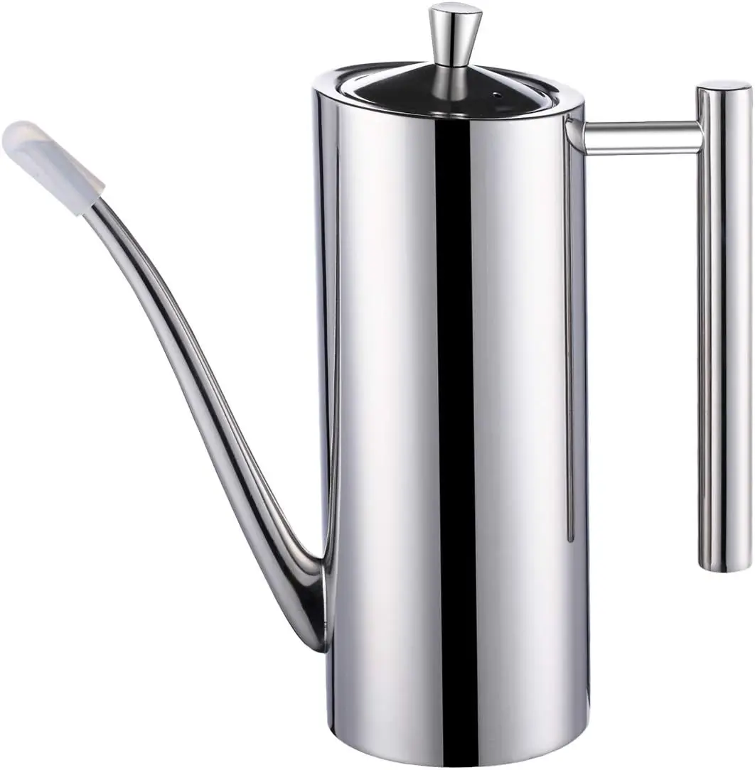 

Olive Oil Dispenser Bottle Stainless Steel, 700ml/24oz Drip-Free Pouring Oil Pot, Large Oil Storage Container for Salad