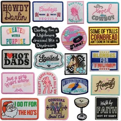 10 Pcs Popular Badges Embroidered Patches Iron On Clothing Hat Bag Shoe Repair Material Phone Gift Box Decor DIY Accessory