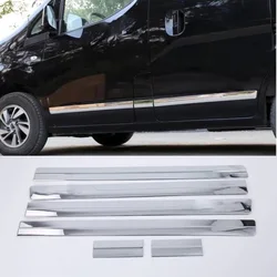 For Nissan NV200 2018 ABS chrome Car Door Body Side Molding Trim Cover Protector Strip Scuff Guard Car Accessory