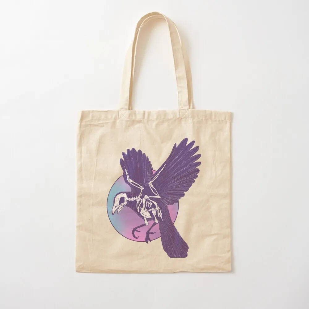 حقيبة يد على شكل هيكل عظمي وقمر من الغراب، حقيبة تسوق نسائية، حقيبة قابلة للطي وقابلة لإعادة الاستخدام للمتسوقين في الجامعة #2