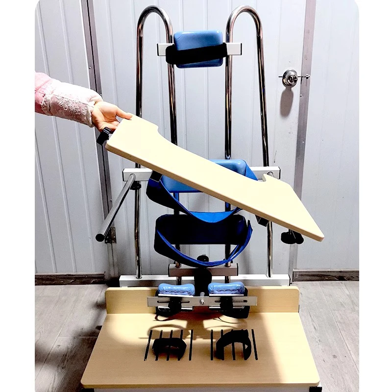 إطار قائم للأطفال، معدات تدريب إعادة تأهيل شلل نصفي دماغي، سرير قائم متعدد الوظائف