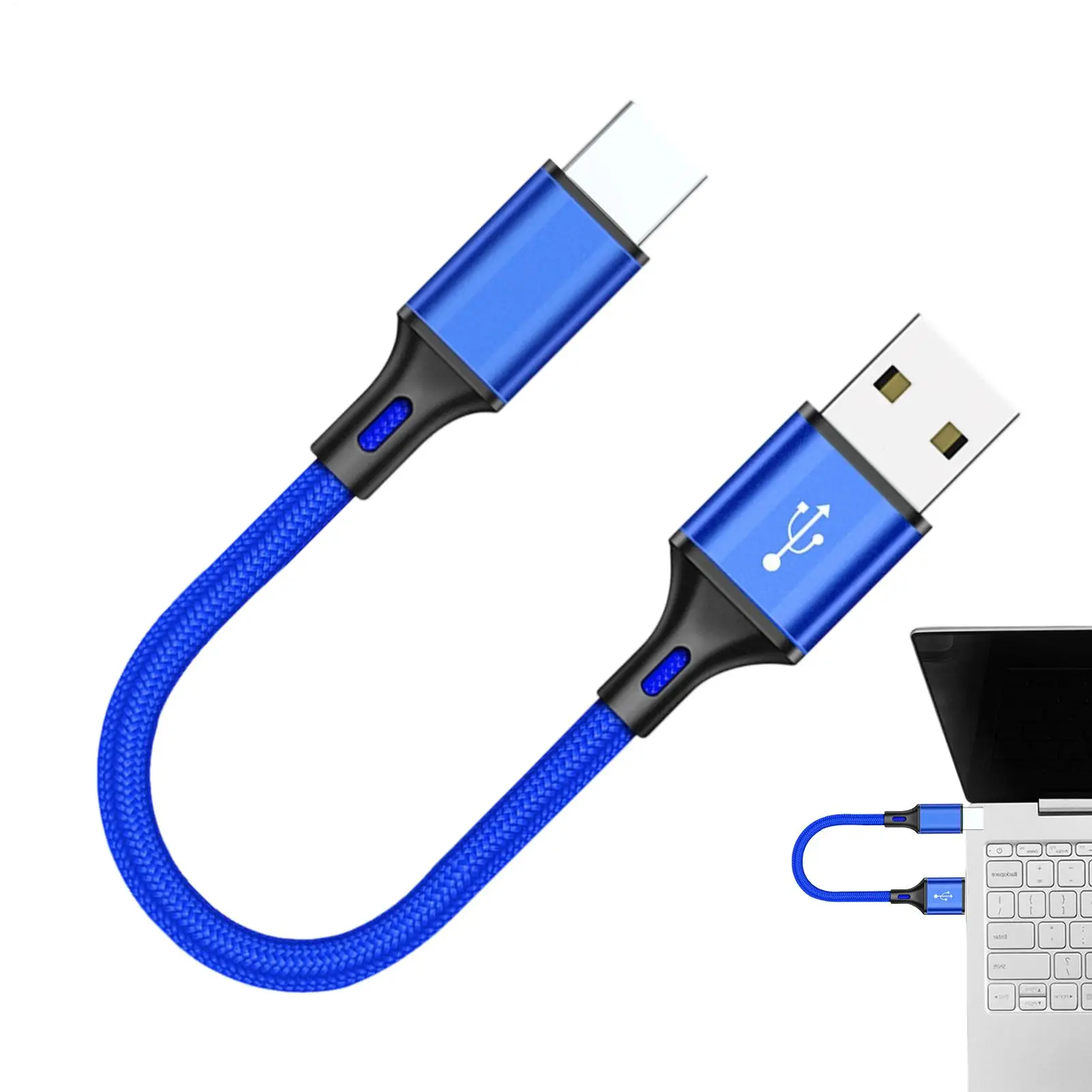 25cm Portable Ultra Short USB Fast Charging Cable For Power Bank MP3 MP4 CameraiPhoneXiaomiOneplus Phone Type C MicroCord