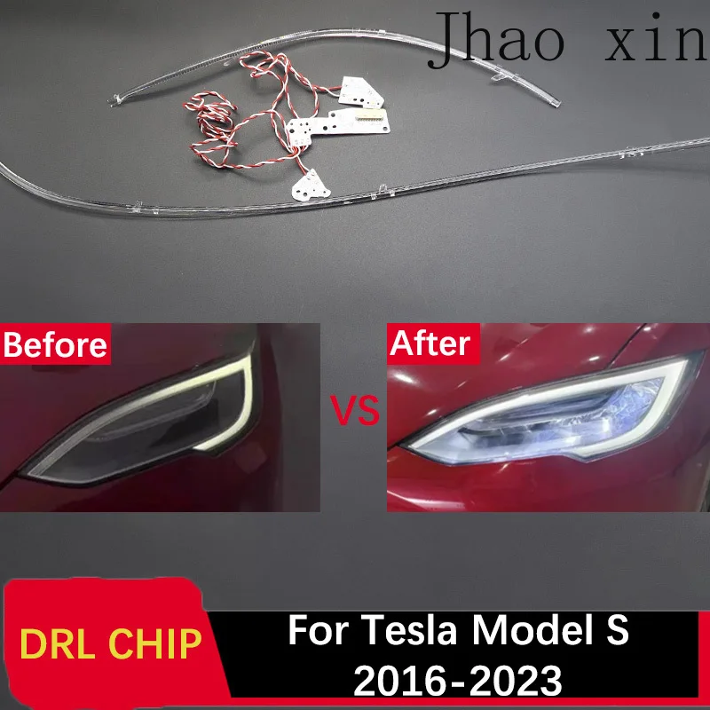 

Circuit Board Car Headlight DRL CHIP Lamp Tube Ballast Module Suitable for Tesla Model S White Light 16-2023 Angel Eyes DRL Lamp
