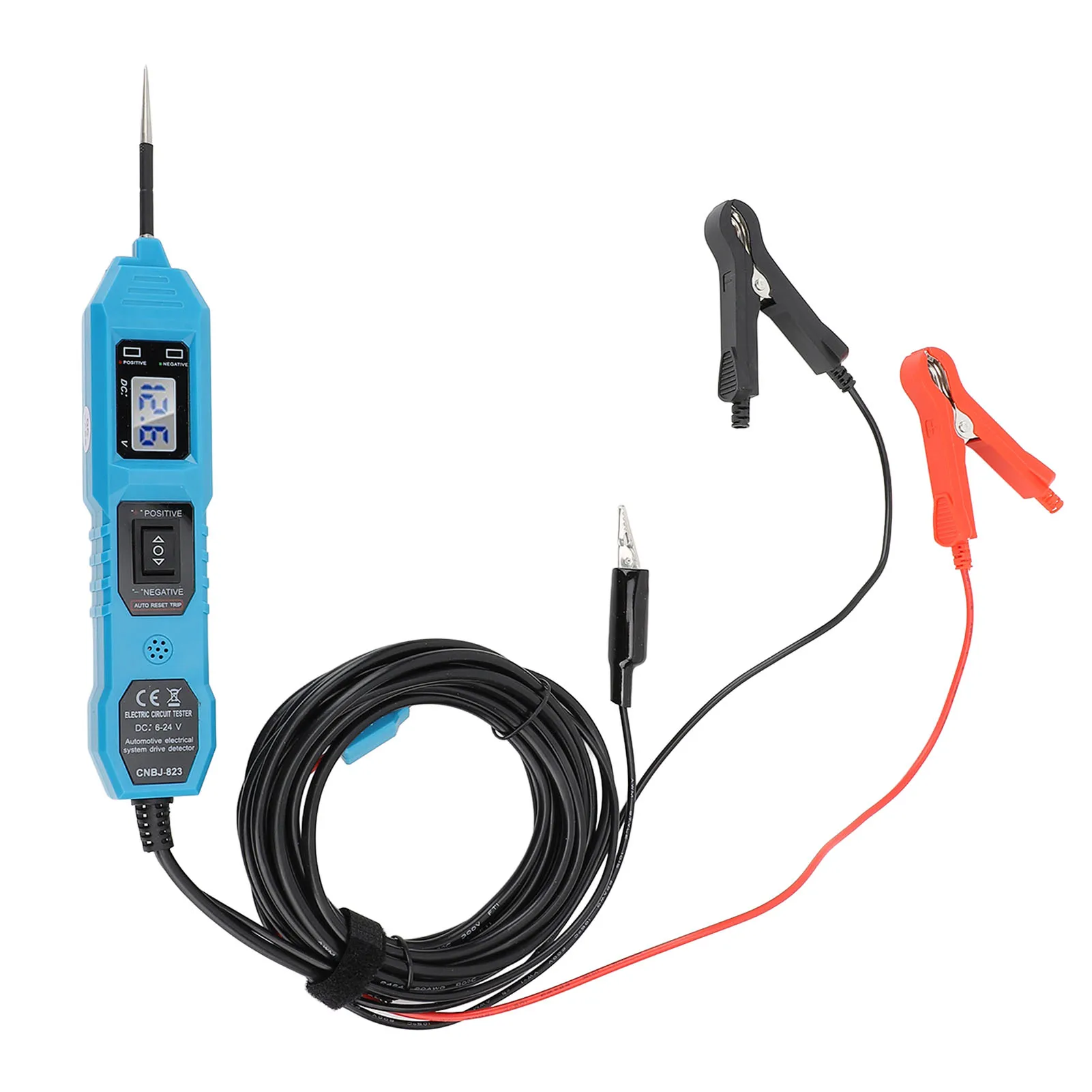 DC 6‑24V Power Circuit Probe Tester Multifunction Automotive Circuit Tester Diagnostic Tool with Front Light for Car Truck