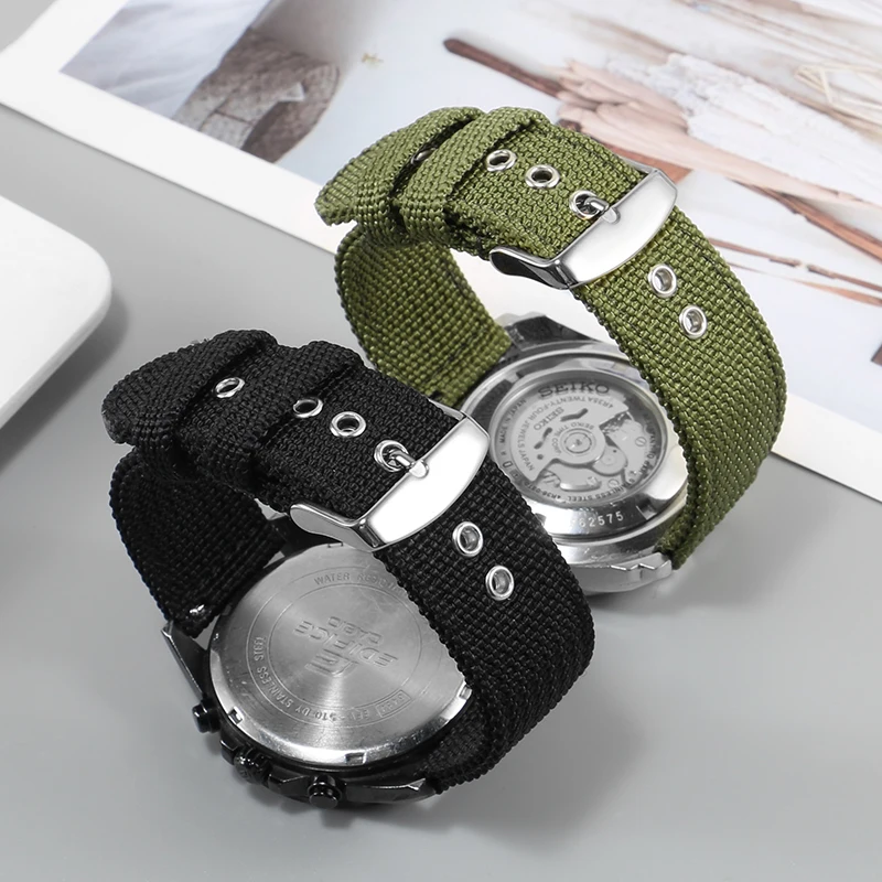 Universal Brand Flat Interface Nylon Watch Strap 19/20/21/22/23/24mm image 4
