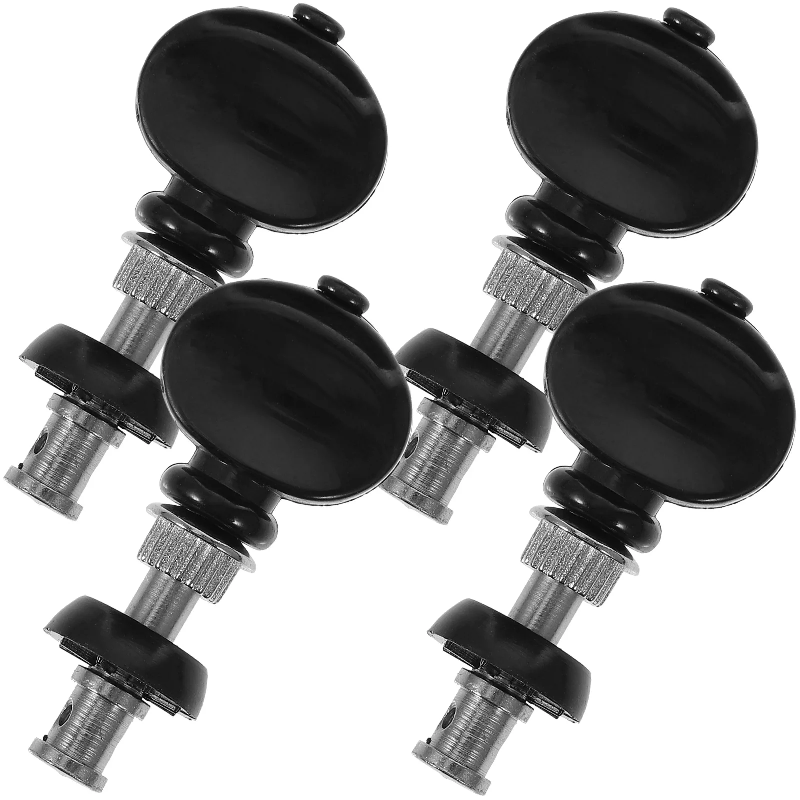 4 Pcs Guitar Tuning Machines Ukulele Tuner with Button Key for Plated Heads Keys Peg Classical