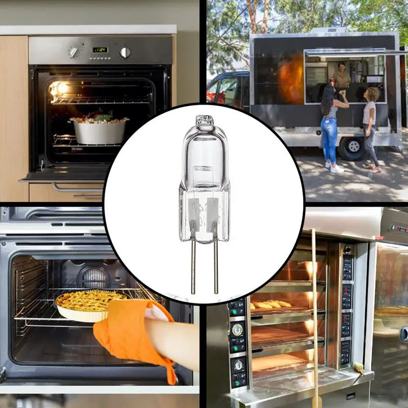 Lâmpada de halogéneo resistente a altas temperaturas, Lâmpada de forno, G4 Lâmpada para Frigoríficos, Fornos de microondas, 12V, 20W, 1 Pc, 2 Pcs, 4Pcs