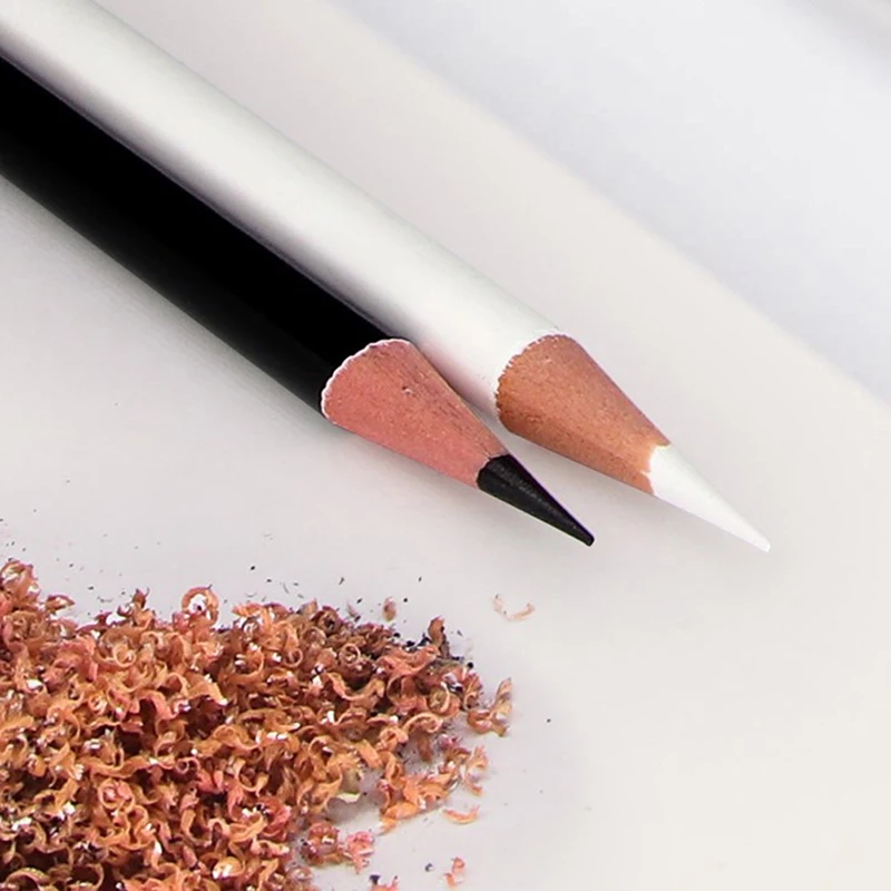 12Pc matite colorate bianche e nere matita professionale a colori ad olio Set di matite da disegno schizzo materiale artistico per studenti della scuola