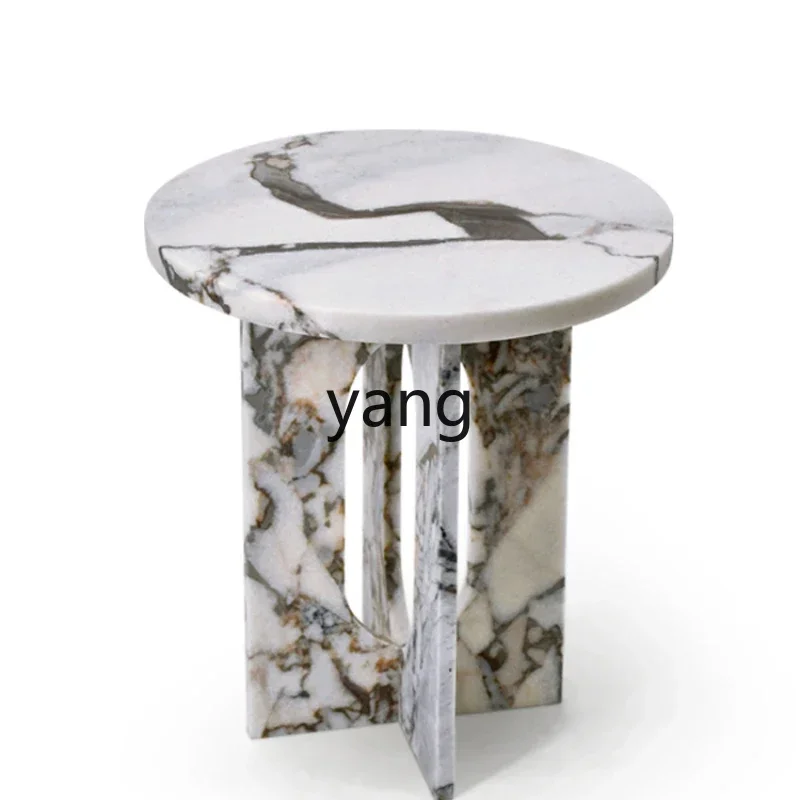 LH natural marble edge few light luxury simple modern living room sofa corner few small round tables