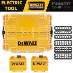 DEWALT DT70803 Estuche de almacenamiento pequeño estuche de almacenamiento a granel barras de puntas de destornillador juego de accesorios tapa transparente caja de herramientas estuche de accesorios