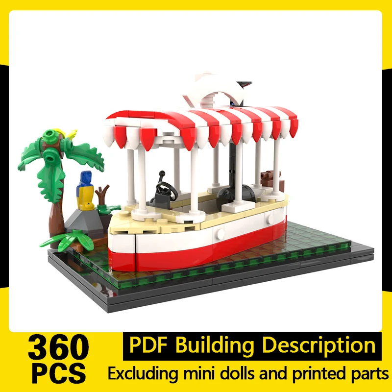 

City Street View Model MOC Building Bricks Jungle Cruise Scene Modular Technology Gifts Holiday Assemble Children Toys Suit