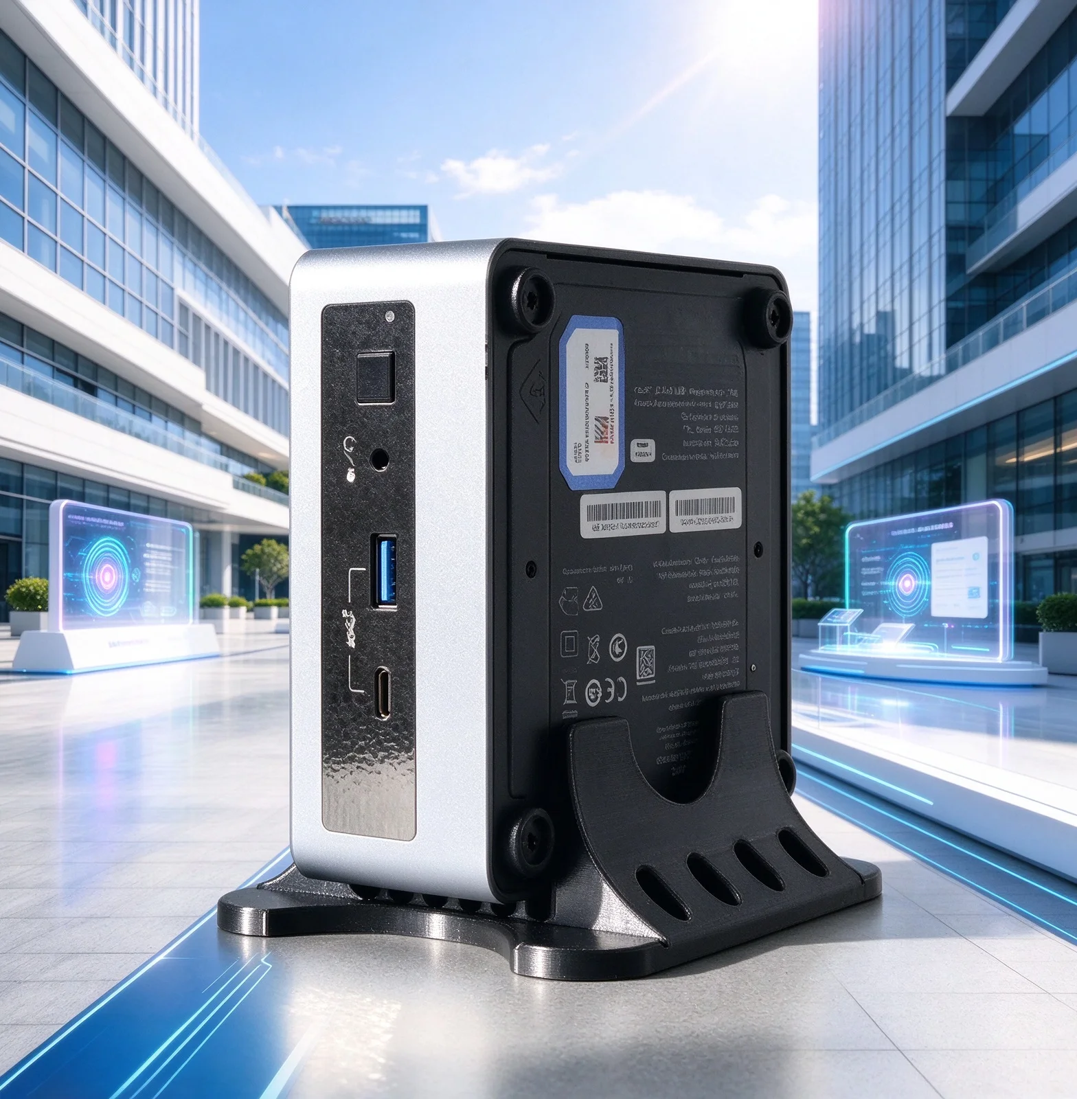 Bracket For Intel (NUC10) Vertical Standing Mode Improves Air Flow Around Hardware To Lower Operating Temperature During Data