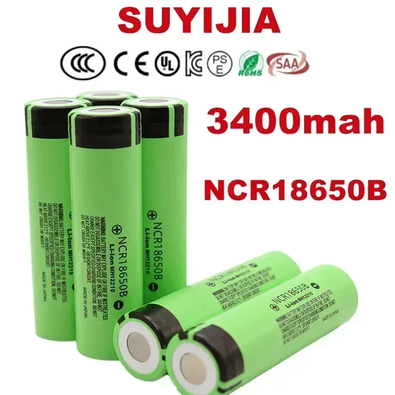 Original battery 18650 Lithium Battery Panasonic 3400MAH 3.7V 7.4v 12v with Full Capacity 3400mah Rechargeable Battery Pack