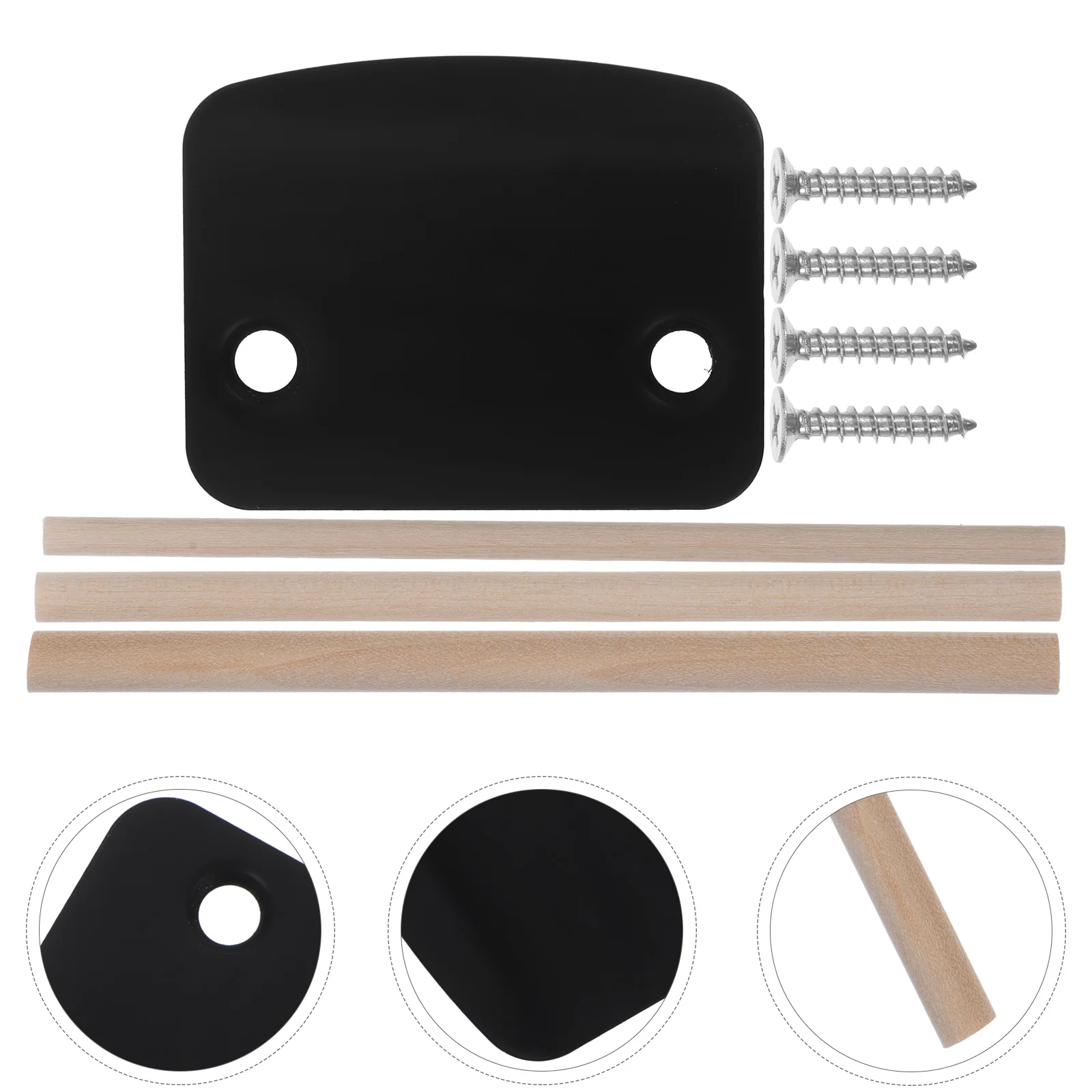 Gusset Board Filling Home Door Striker Plates White Repair Cover Deadbolt for Interior Doors Metal Screw Cabinet Hinge