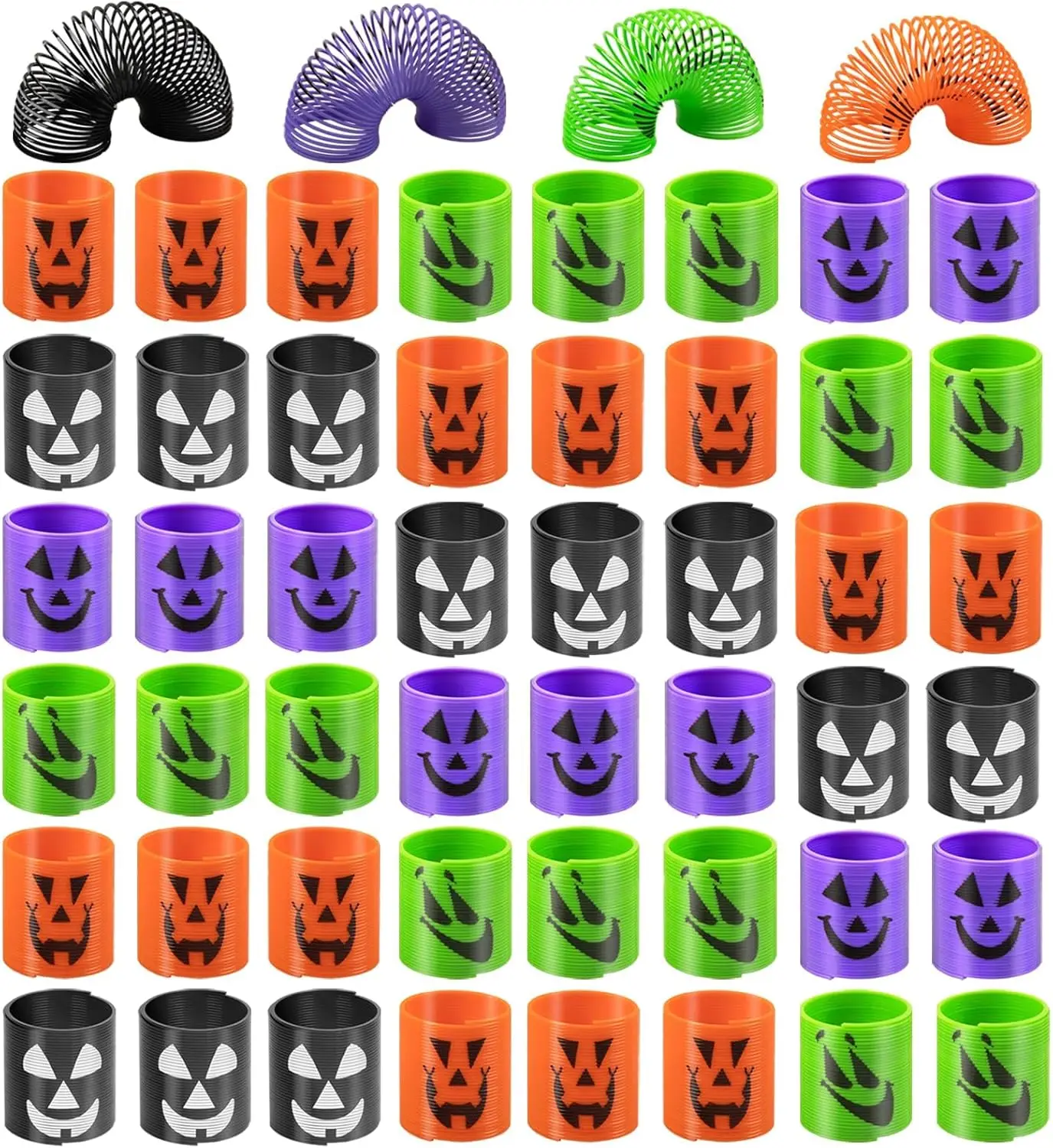 

12/240pcs Halloween Theme Coil Springs Toys Kids Halloween Party Favors Trick or Treat Gifts Boy Girl Birthday Goodie Bag Filler