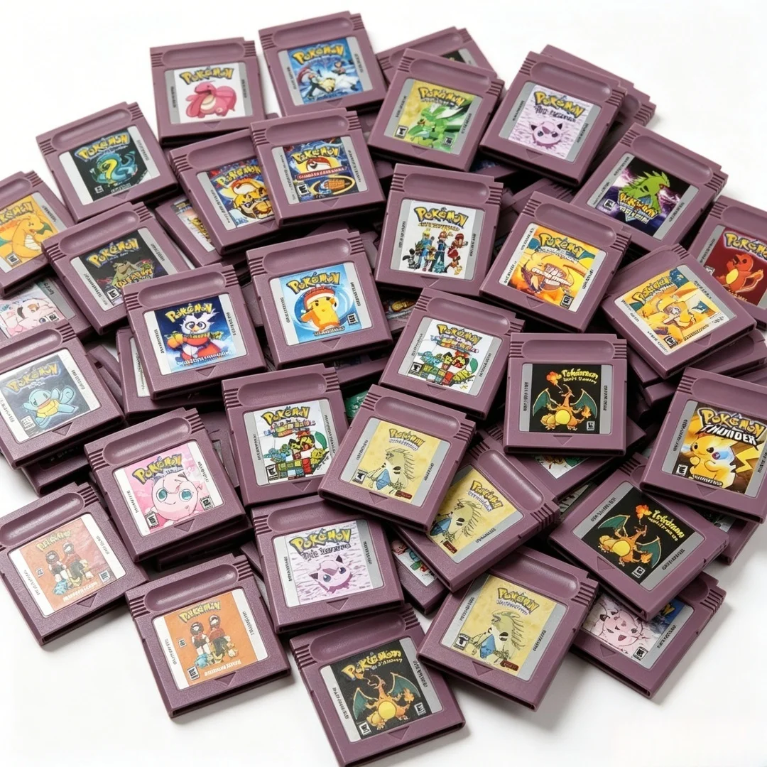 GBC Pokemon-Serie Spielmodul Rot Blau DX Prism Creepy Black Cock Pink Picross für GBC Videospielkonsole