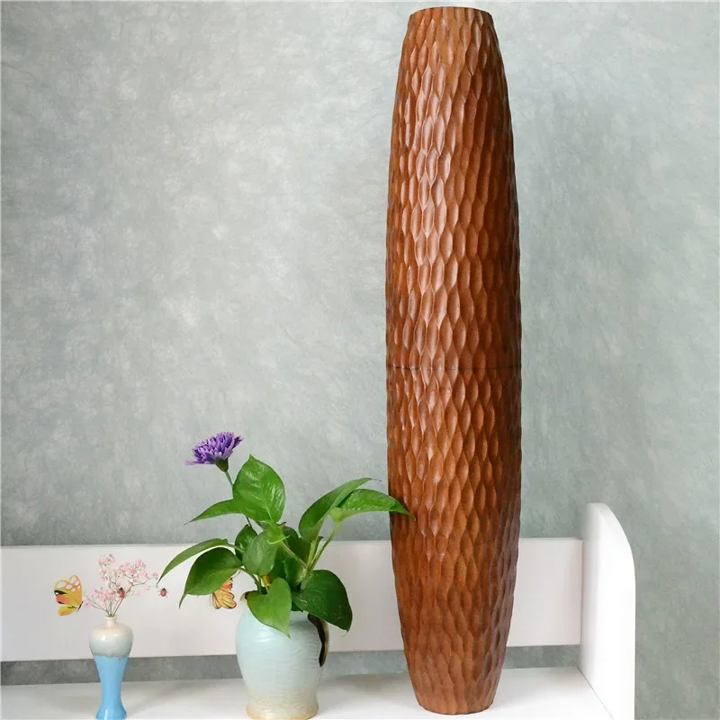 Thai home accessories window ornaments porch mango wood solid wood retro creative vase