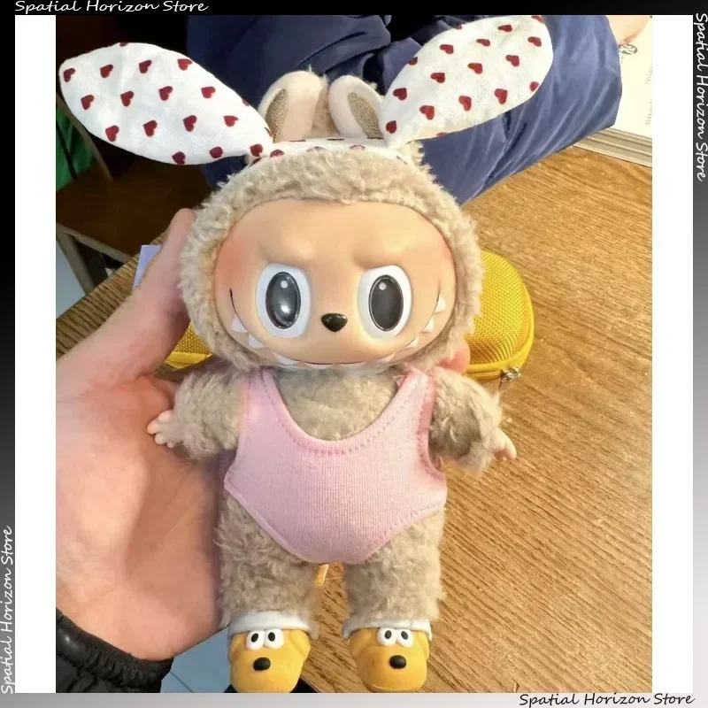 Minipop Sexy Badpak Labubu I II Badmode 10-15 cm Pluche Pop Effen Kleur Eendelig Badpak Modepop Kleding Accessoires