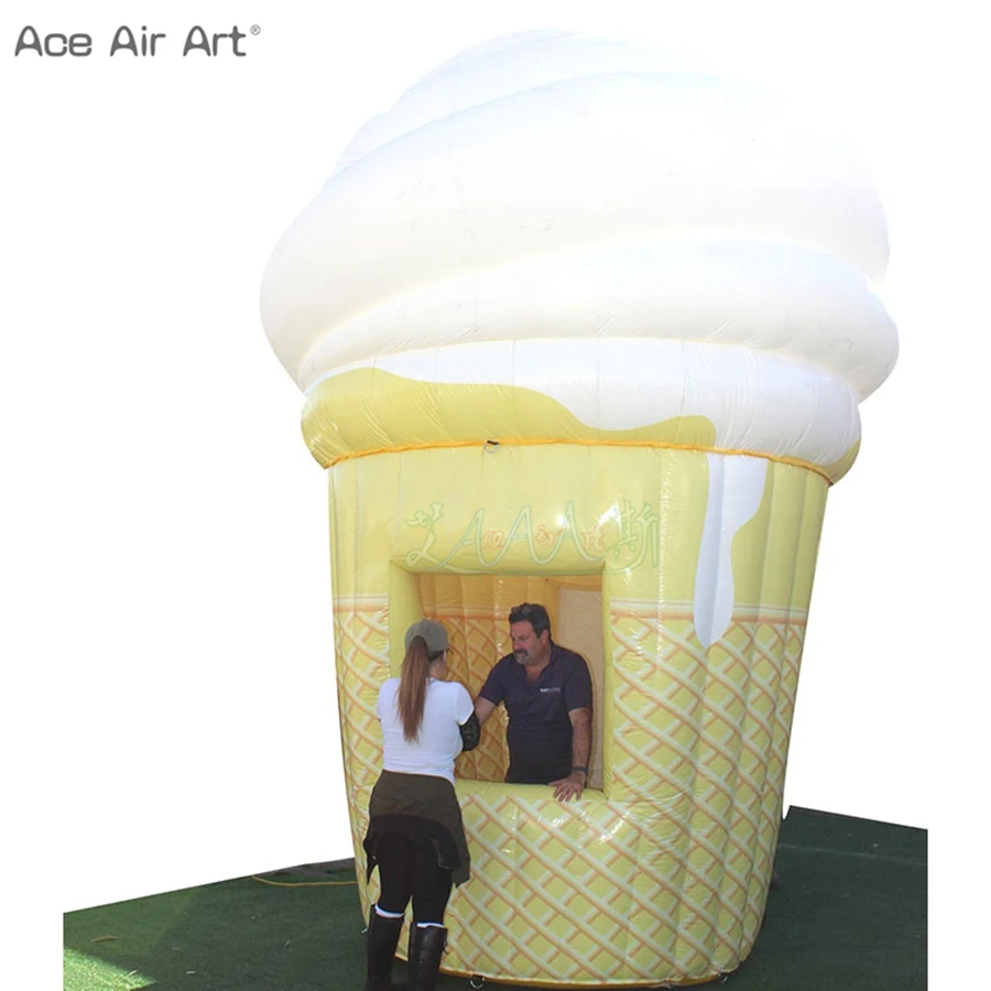 Outdoor Inflatable Ice Cream Booth, Stand Airblown Kiosk Booth, Dessert Stall for Summer Advertising Promotion, Made in China