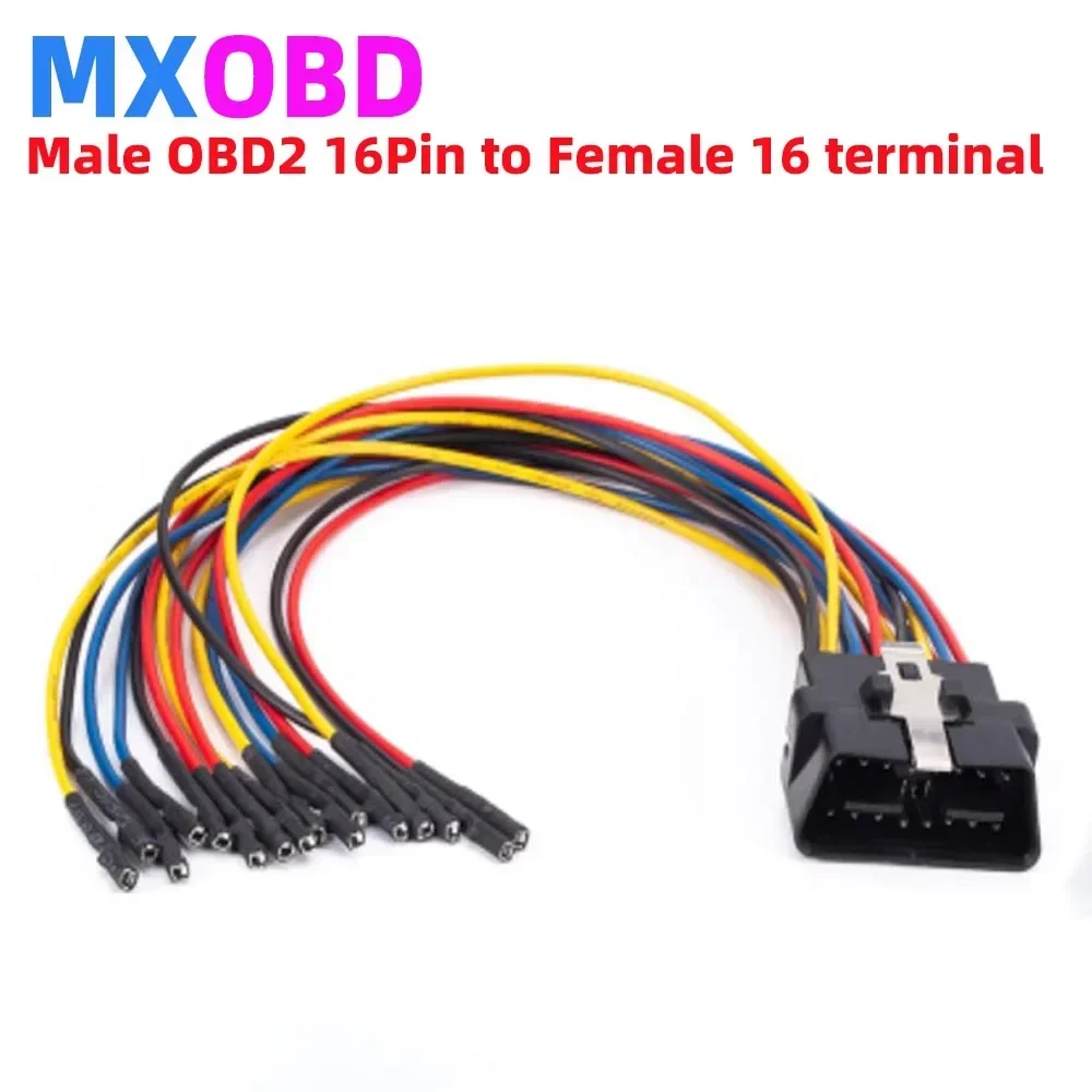 Car OBD2 Male 16Pin Welding free Terminal Male OBD 4Pin Can Line DIY OBDII Connector Jumper Adapter