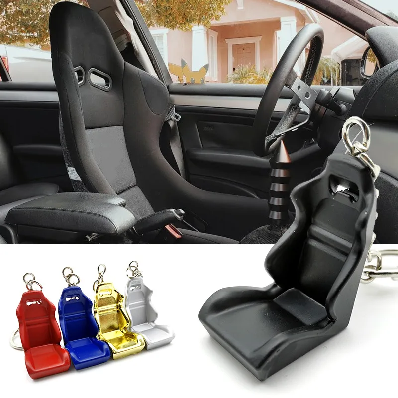 

hot sale jdm Car culture The car seat Zinc Alloy Metal Key Pendant Car Mini Seat Key Ring for honda toyata