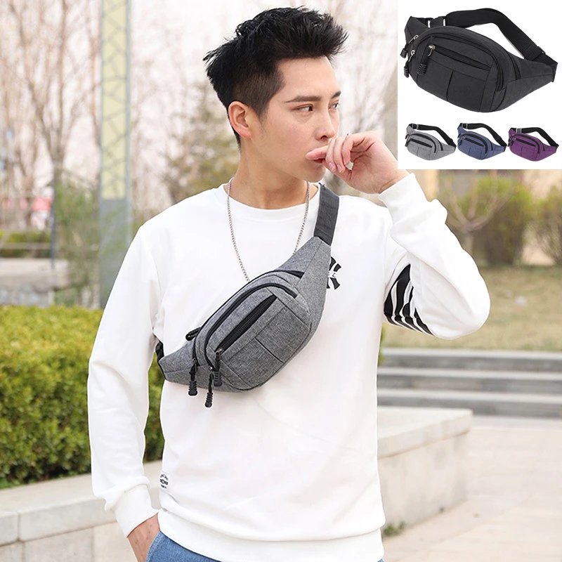 1PC Men's Waist Pack Nylon Sport Fanny Bags Boy Drop Leg Bags Hip Bum Belt Bag Travel Riding Motorcycle Crossbody Purse Pouch