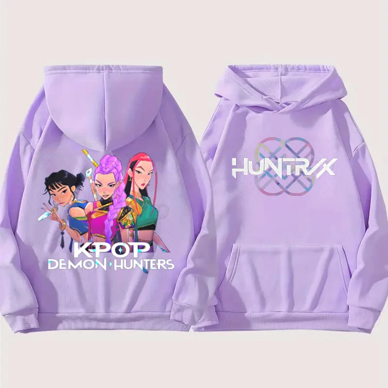 Kpop Devil Hunter الكورية أزياء شعبية الرجال هوديي Harajuku رياضي عارضة في الهواء الطلق البلوز الاتجاه الحضري هوديي