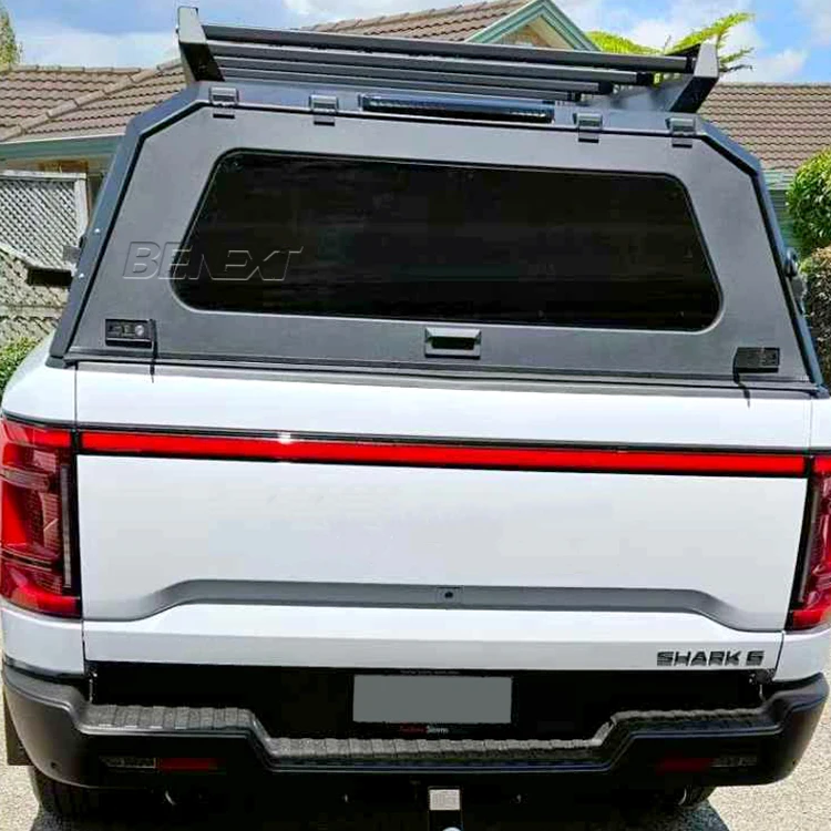 

Waterproof Aluminum Alloy Steel Pickup Truck Hardtop Canopy Topper With Roof Rack for BYD Shark 6 Canopy Ranger F150 Tacoma