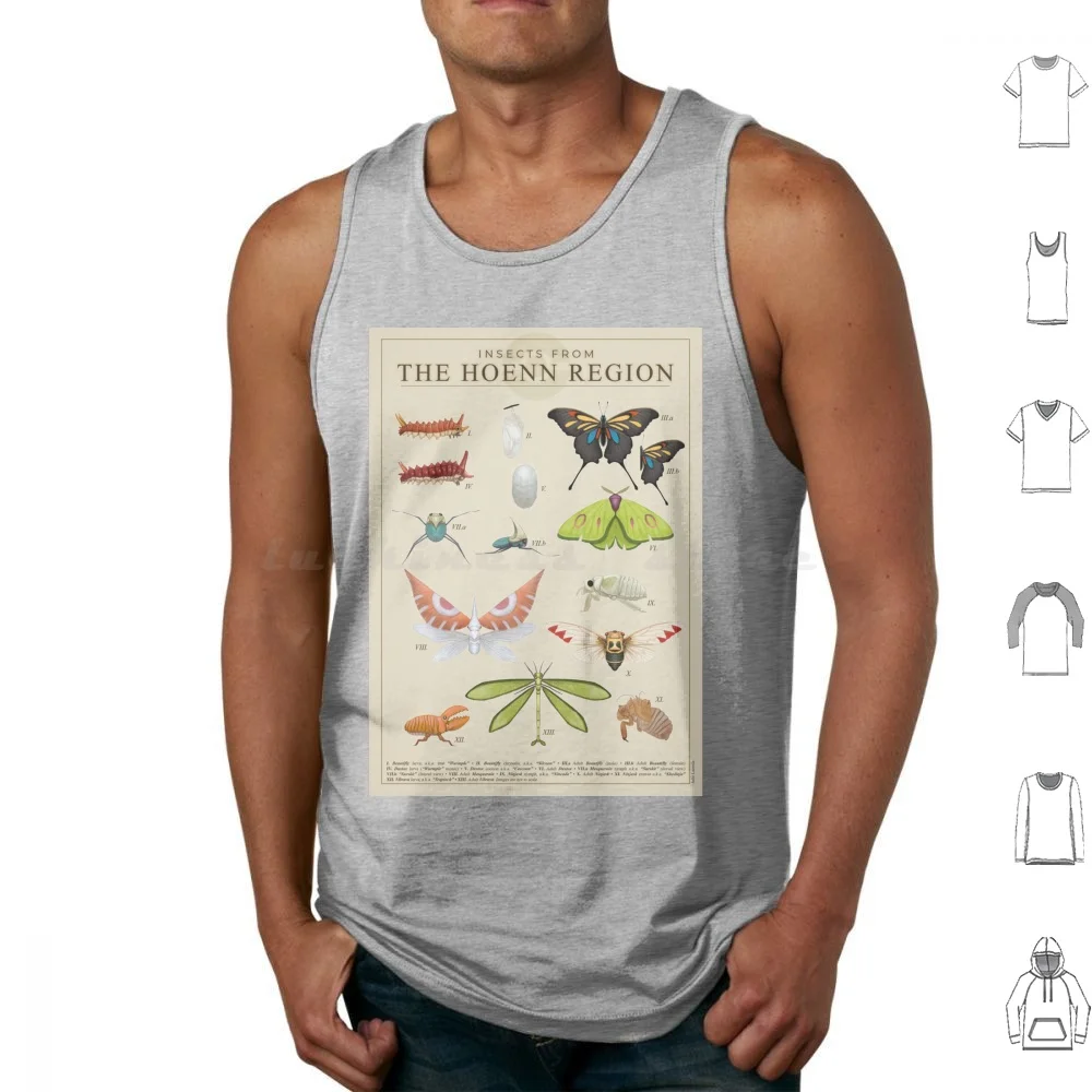 

Insects From Hoenn Tank Tops Print Cotton Insects Bugs Biology Entomology
