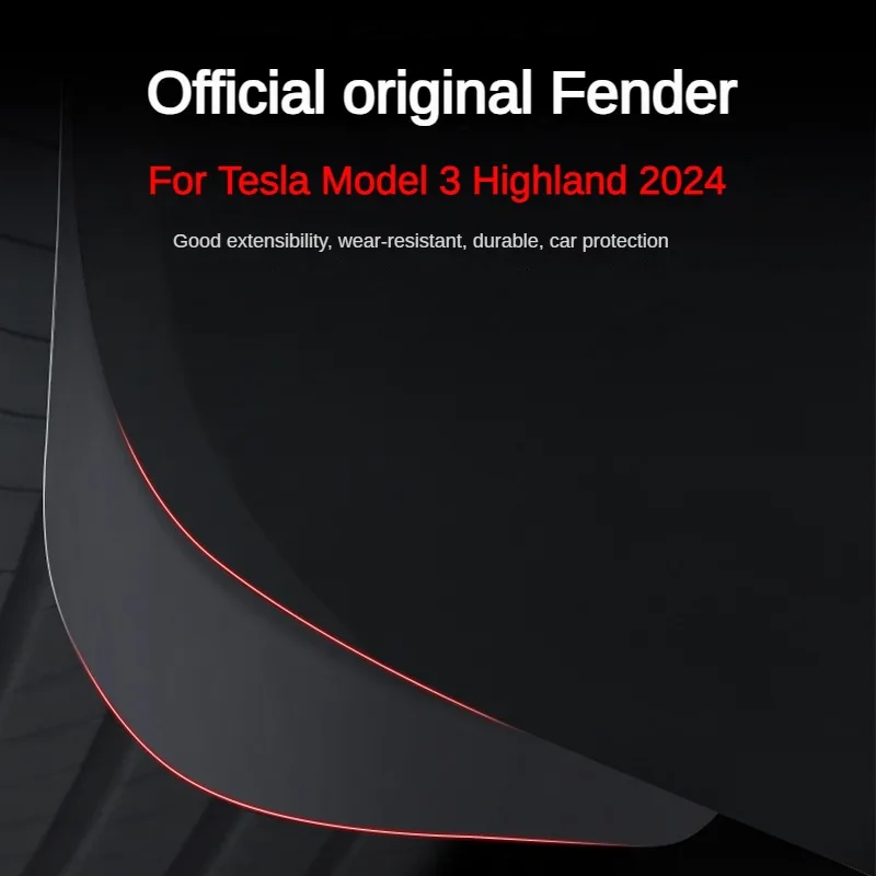 Mud Flaps for Tesla Model 3 Highland 2024 Mudguard Official Original Front Rear Wheel Fenders Splash Guards Model3 Accessories