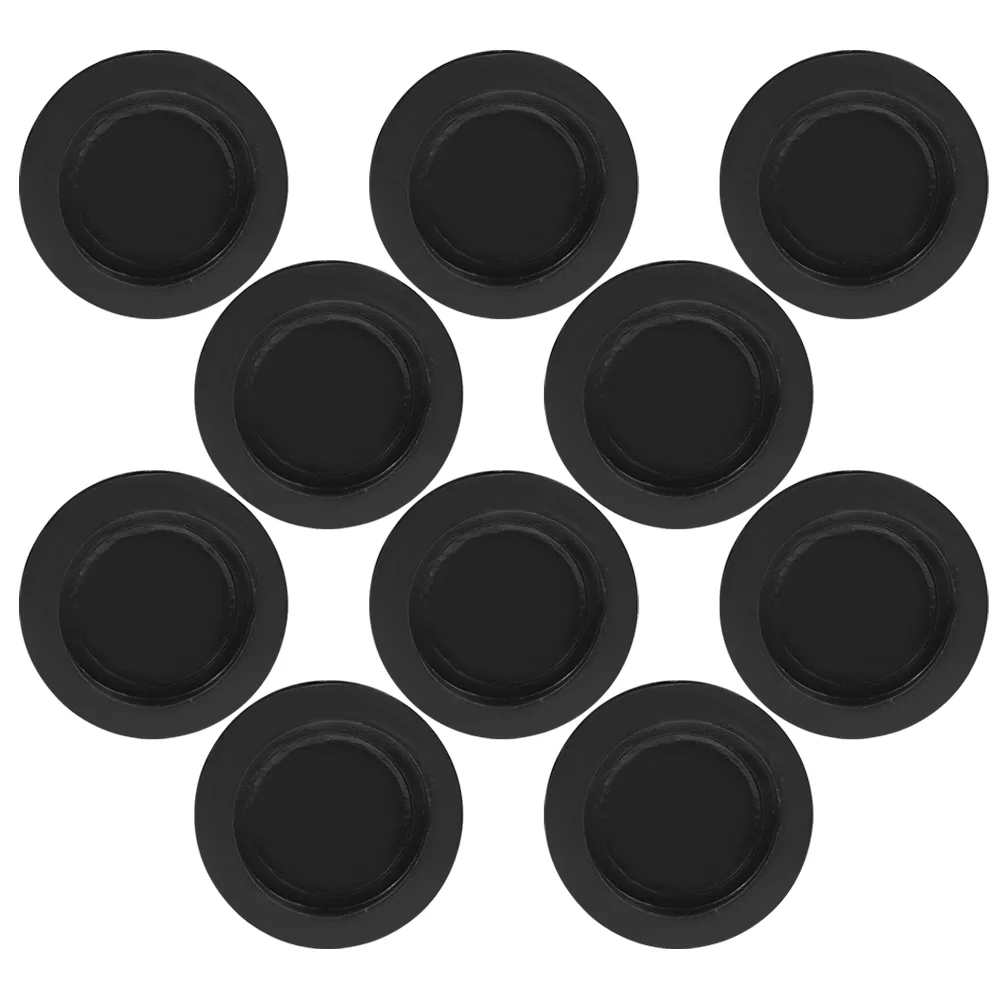 10 Pcs Coin Round Rubber Stopper Piggy Bank Plug Caps Bottom Plaster Stoppers Replacement Covers Black Plugs or Child