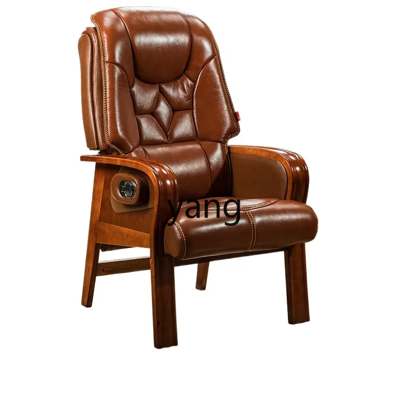 YJQ reclining business meeting computer chair backrest home comfort office leather boss chair