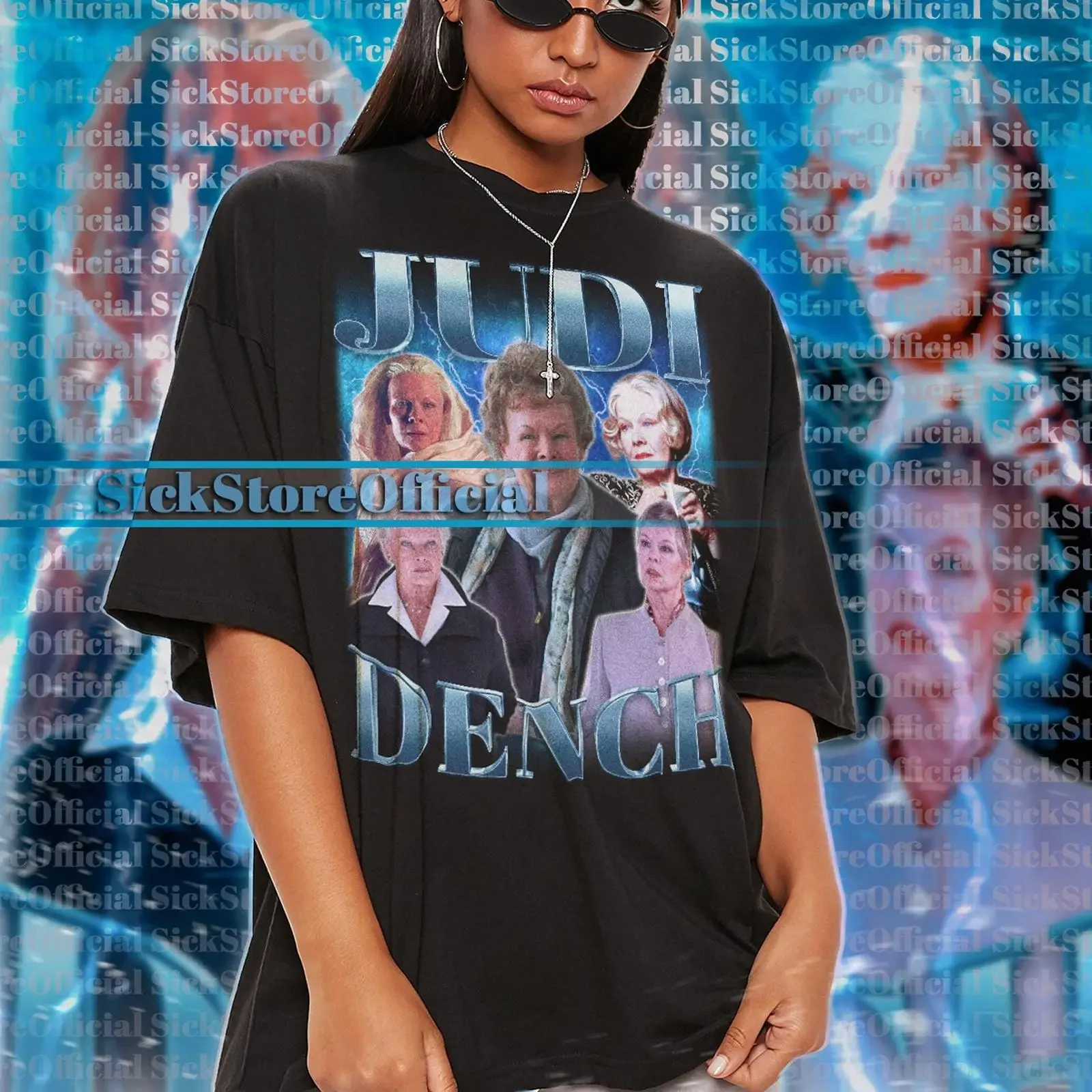 Vintage Judi Dench Homage T Shirt 90s Retro Judith Fan Casual Merch  vintage Washed Stylish Breathable Comfortable streetwear