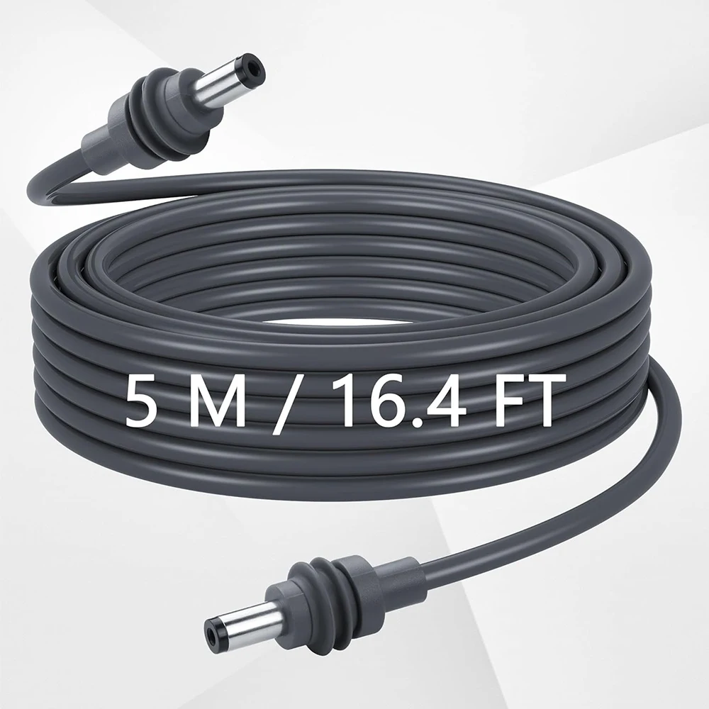 5M/16.4FT Replacement Power Cable Compatible for Starlink Mini DC to DC 5.5 * 2.1mm Barrel Jack Outdoor Use Waterproof Cord