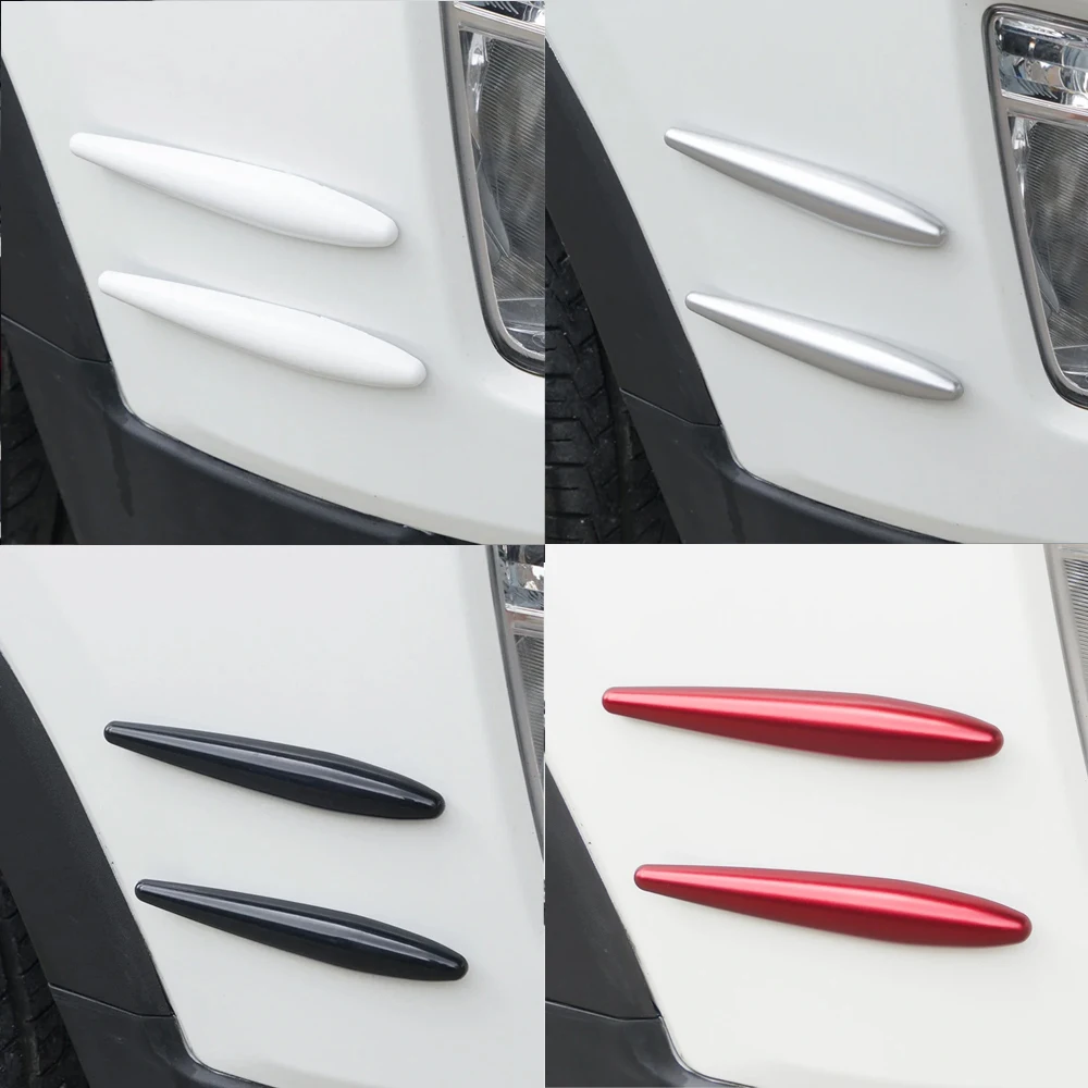 Set Bumper Lip Decoration Diffuser Splitter Fins Body Spoiler Canards Valence Chin Car Tuning Canard Decor Protection Device