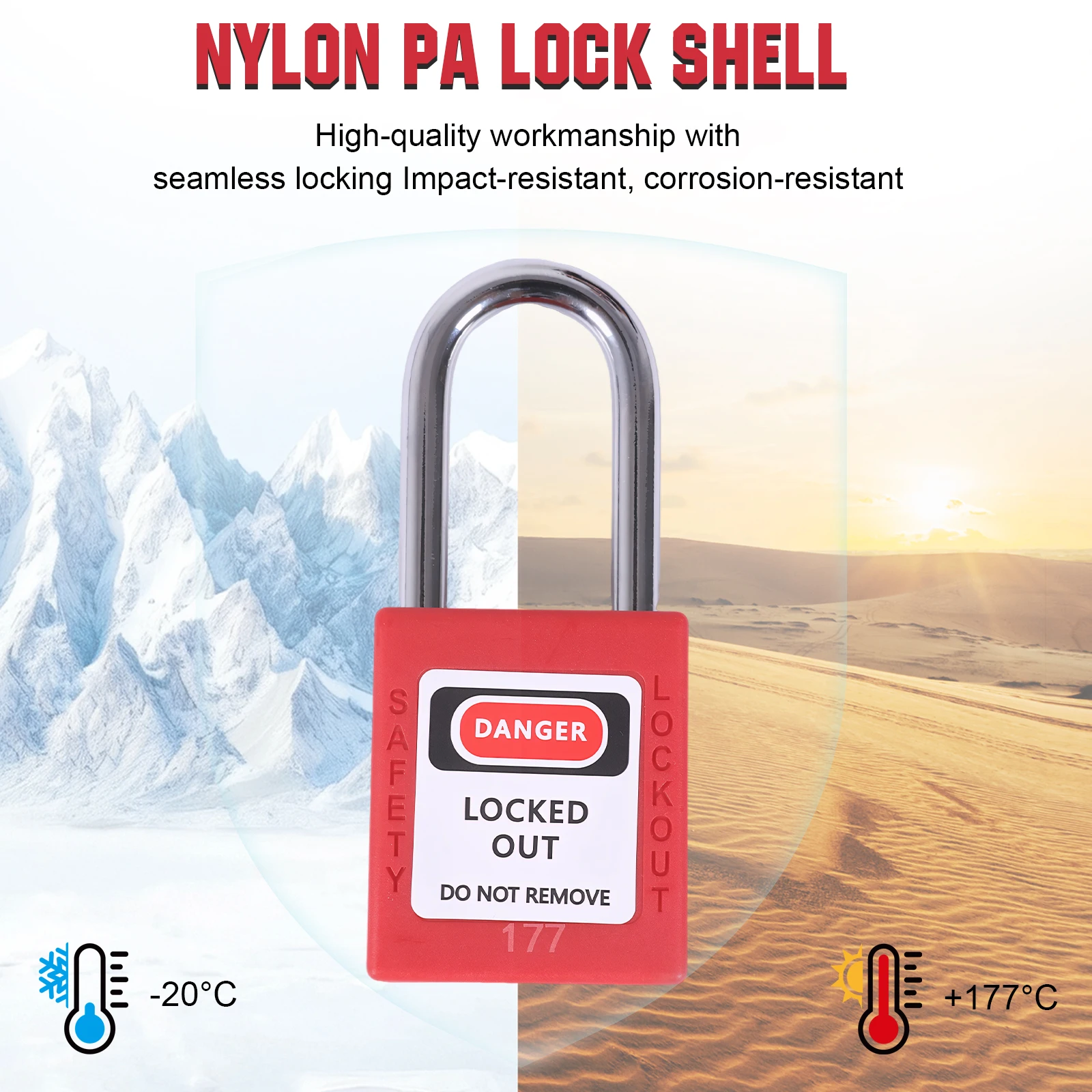 Lockout Tagout Locks Loto Tags Lockout Locks Keyed Different Loto Safety Padlock (304)