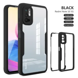 360 Full Coverage With PET Front Screen Film Phone Case For Xiaomi Redmi Note 10 5G Poco M3 Pro TPU Silicone Bumper Back Cover