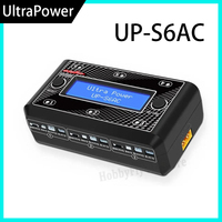 Future Flight Ultra Power UP-S6AC LCD Digital Display 6x4.35W AC DC Battery Charger for 1S LiPO LiHV RC Model Accessories