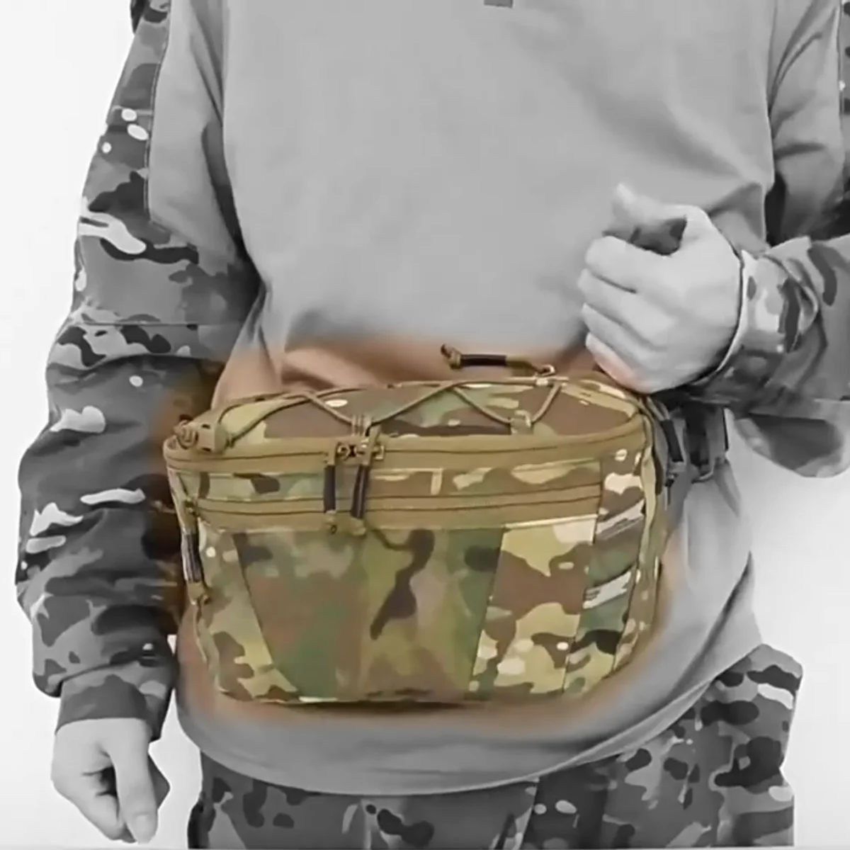 Tactical CCW Fanny Bag Concealed Carry Fanny Pack w/Adjustable Waist Belt Tactical Waist Bag Handgun Pouch