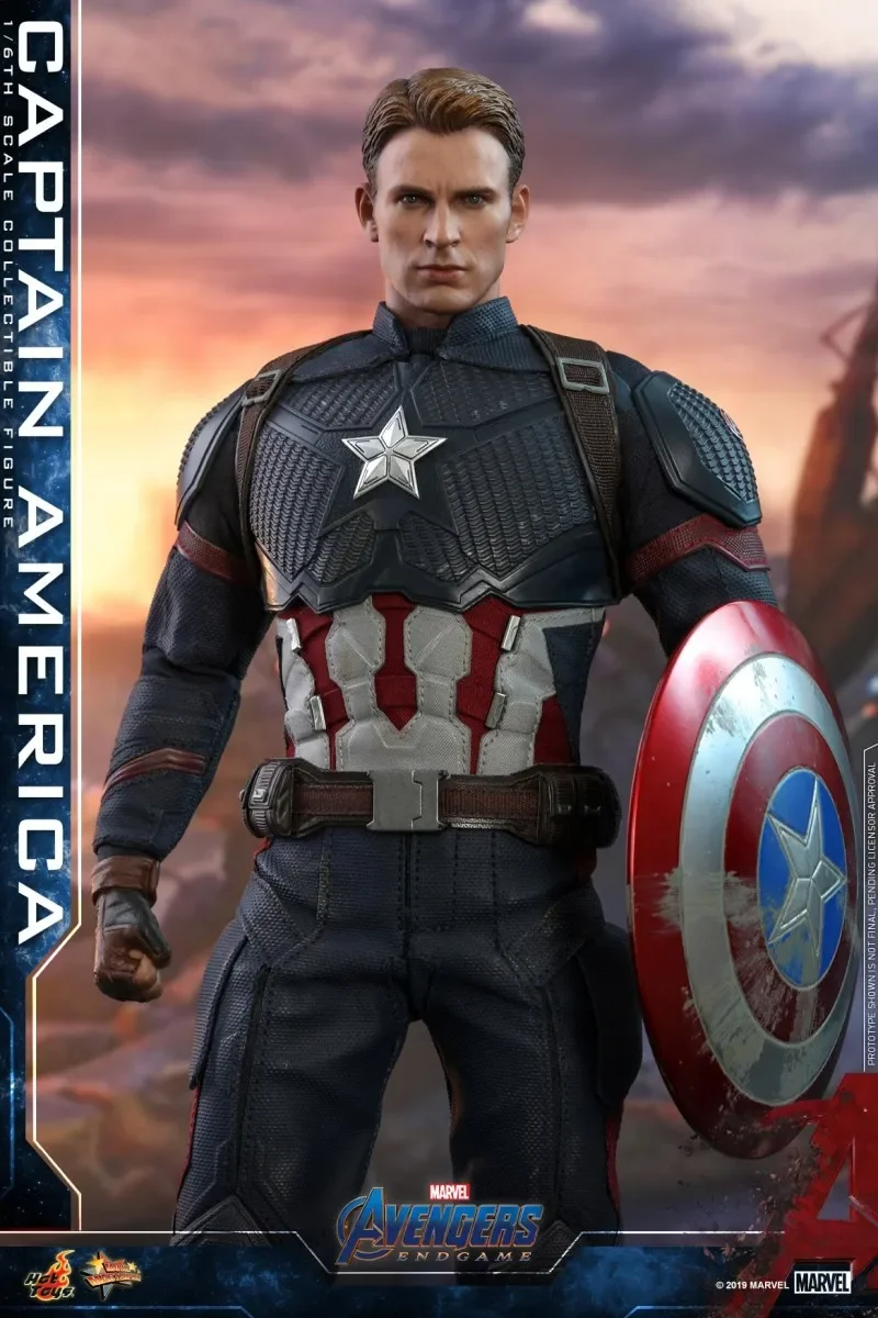 Original Hot Toys 1/6 Captain America Action Figure The Avengers Steve Rogers Anime Figurine Statue Ht Mms536 Models Collect Toy