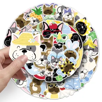 10/30/50 張裝 法國鬥牛犬貼紙 創意塗鴉狗狗卡通貼紙 冰箱 行李箱 筆記型電腦 吉他 汽車 自行車 貼紙 兒童玩具 8 最佳銷售 鬥牛犬貼紙 - №3