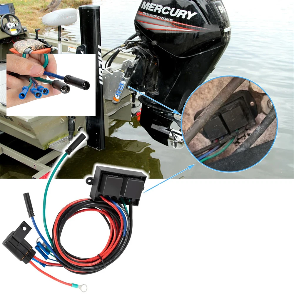 

Relay Harness Jack Plate Wiring Parts Kit Replace AHJRELAYKIT-2-DP AHJRELAYKIT2DP for 2014-Present Atlas Series Outboard Motor