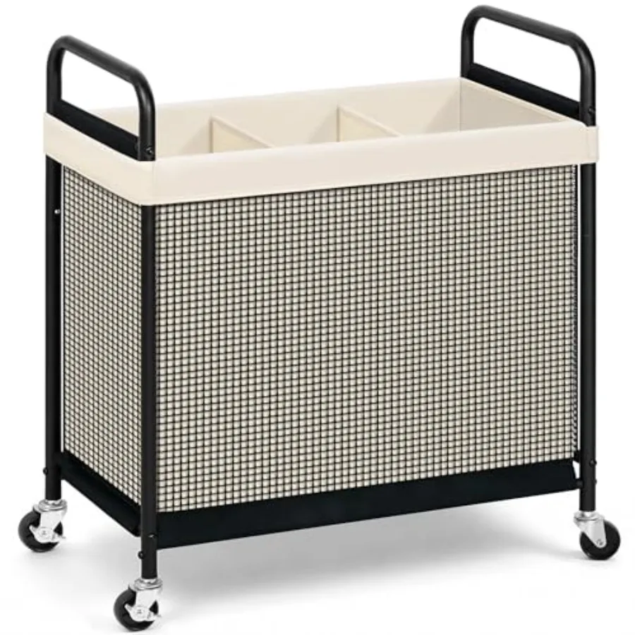 

Rolling Laundry Hamper with Wheels Laundry Sorter Rolling Laundrys Basket on Wheels with Removable Bag Clothes Hamper Laundrys
