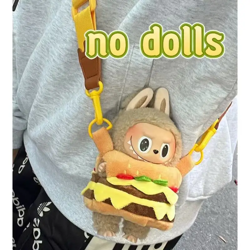 

For Labubu V1v2v3 Baby Clothes 17cm Burger Clothes Pendant Cute Fashion Baby Doll Clothes Replacement Collection And Giving