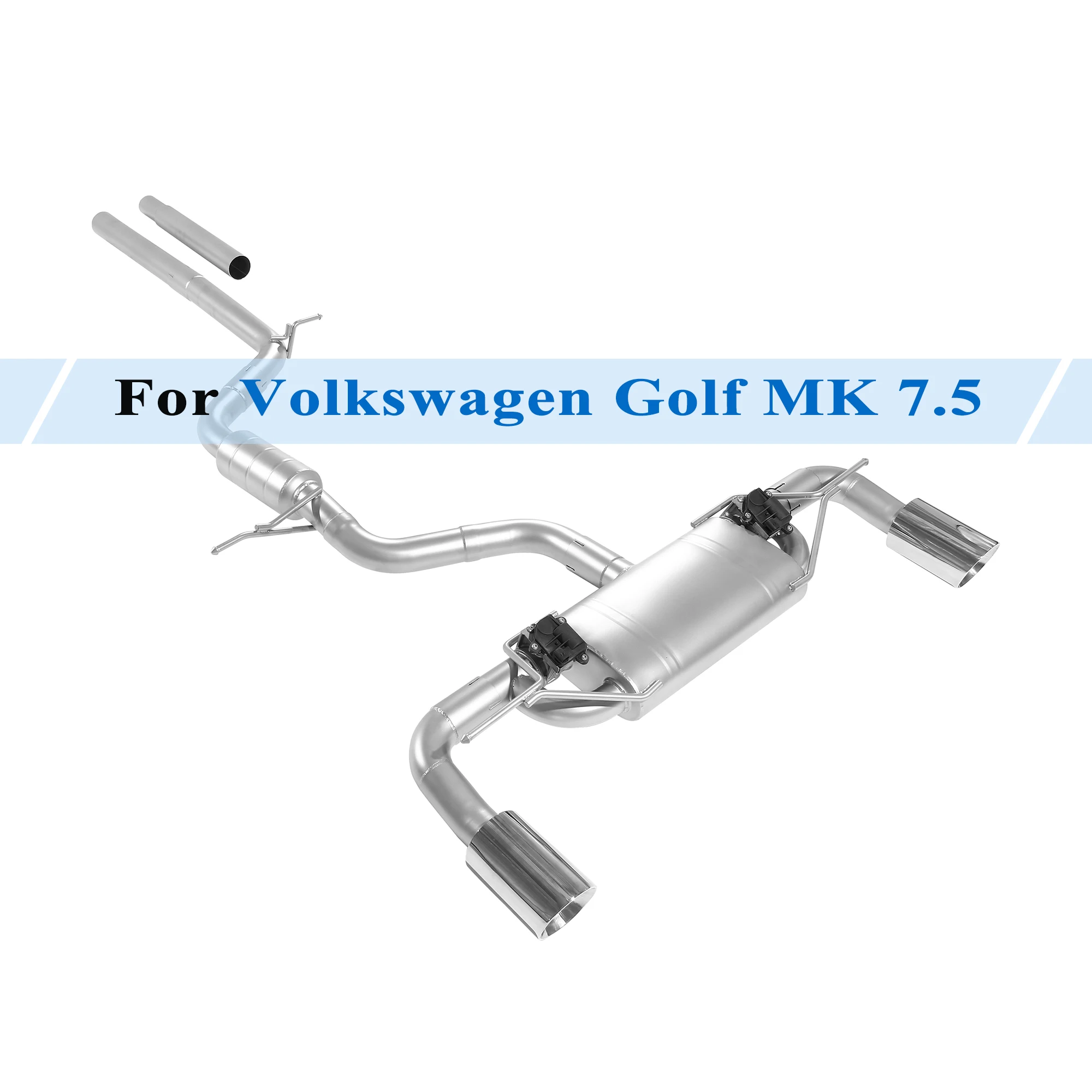 

Exhaust System for 2017-2021 Volkswagen Golf MK 7.5 1.2T 1.4T 1.6L Performance Muffler Electric Valve Exhaust Tips Tailpipe DIY