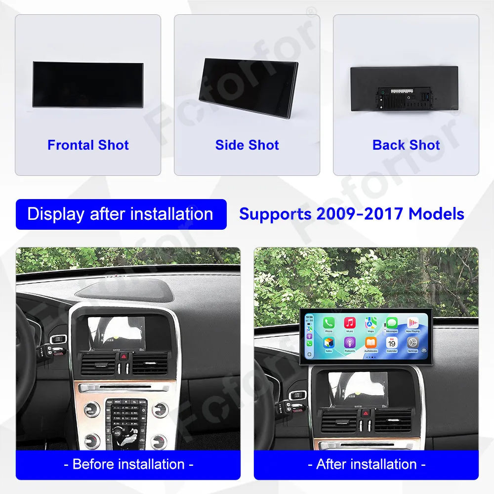 Carplay 15.8 Inch Screen Car Radio For Volvo XC60 2009-2017 Android 15 Multimedia Player GPS Navigation Auto DSP Stereo Host